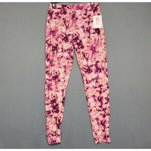 Bobbie Brooks Tie Dye Super Soft Leggings Womens Small Pink Stretches 27" Inseam